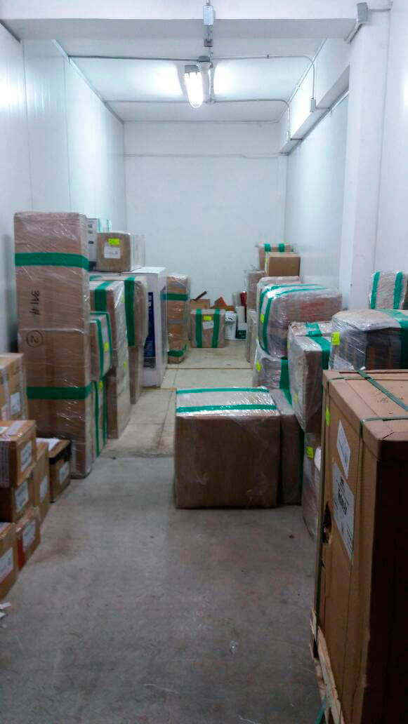Consolidated packages inside the PROPI USA Miami warehouse